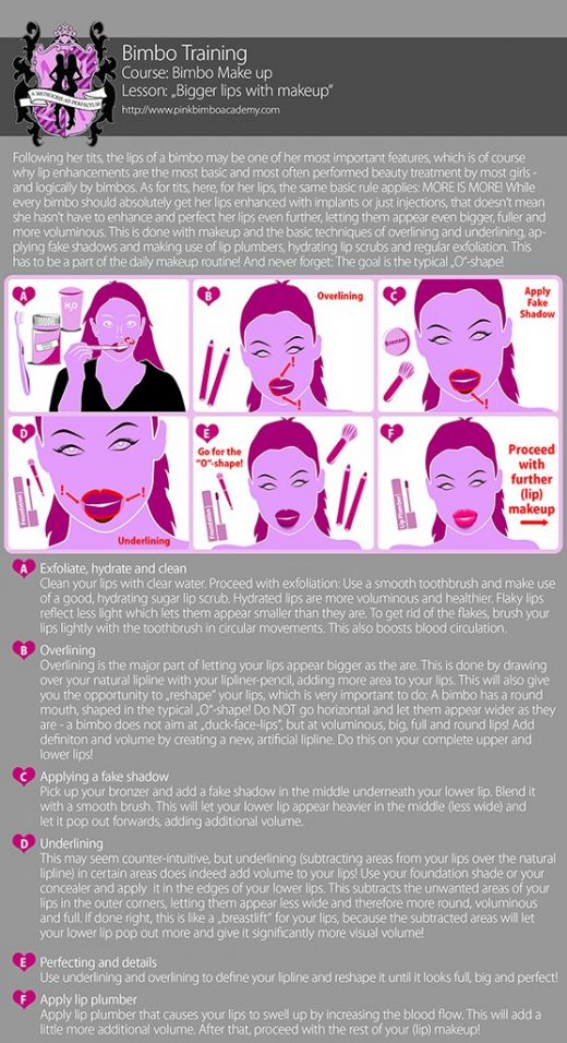 The Pba Guide To Bimbo Makeup – 8 Making Your Lips Bigger With Makeup