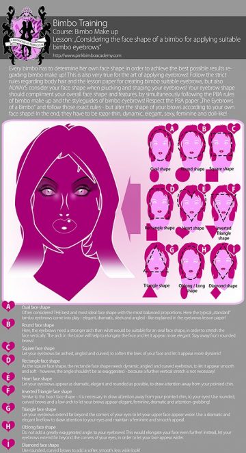 The Pba Guide To Bimbo Makeup Aspects Eyebrows Pink Bimbo Academy